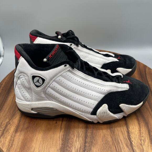 Air Jordan 14 Retro Black Toe 2005 Shoes Mens 9 311832-162 Basketball Sneakers